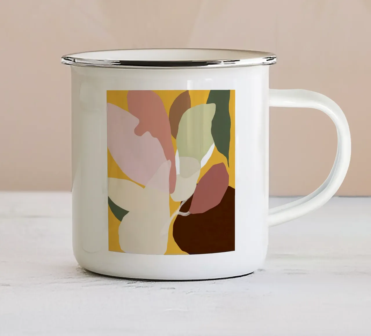 Forme di nudo terrestre tazza in smalto da Sky Velour