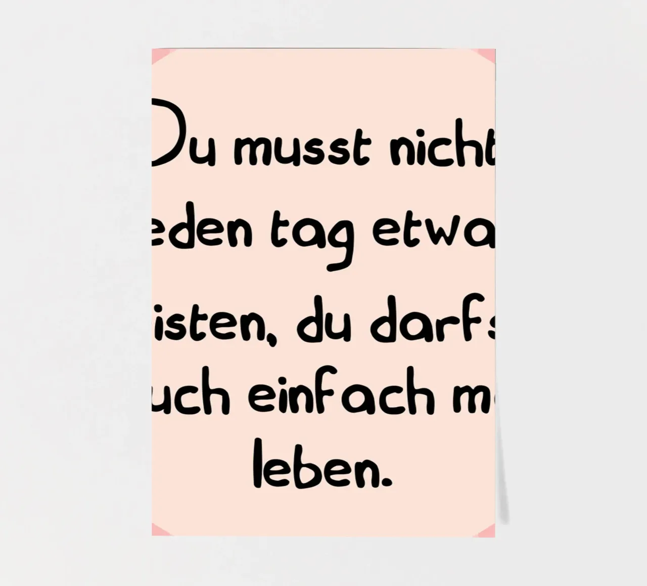 semplicemente vivere foglio adesivo da Ramanda