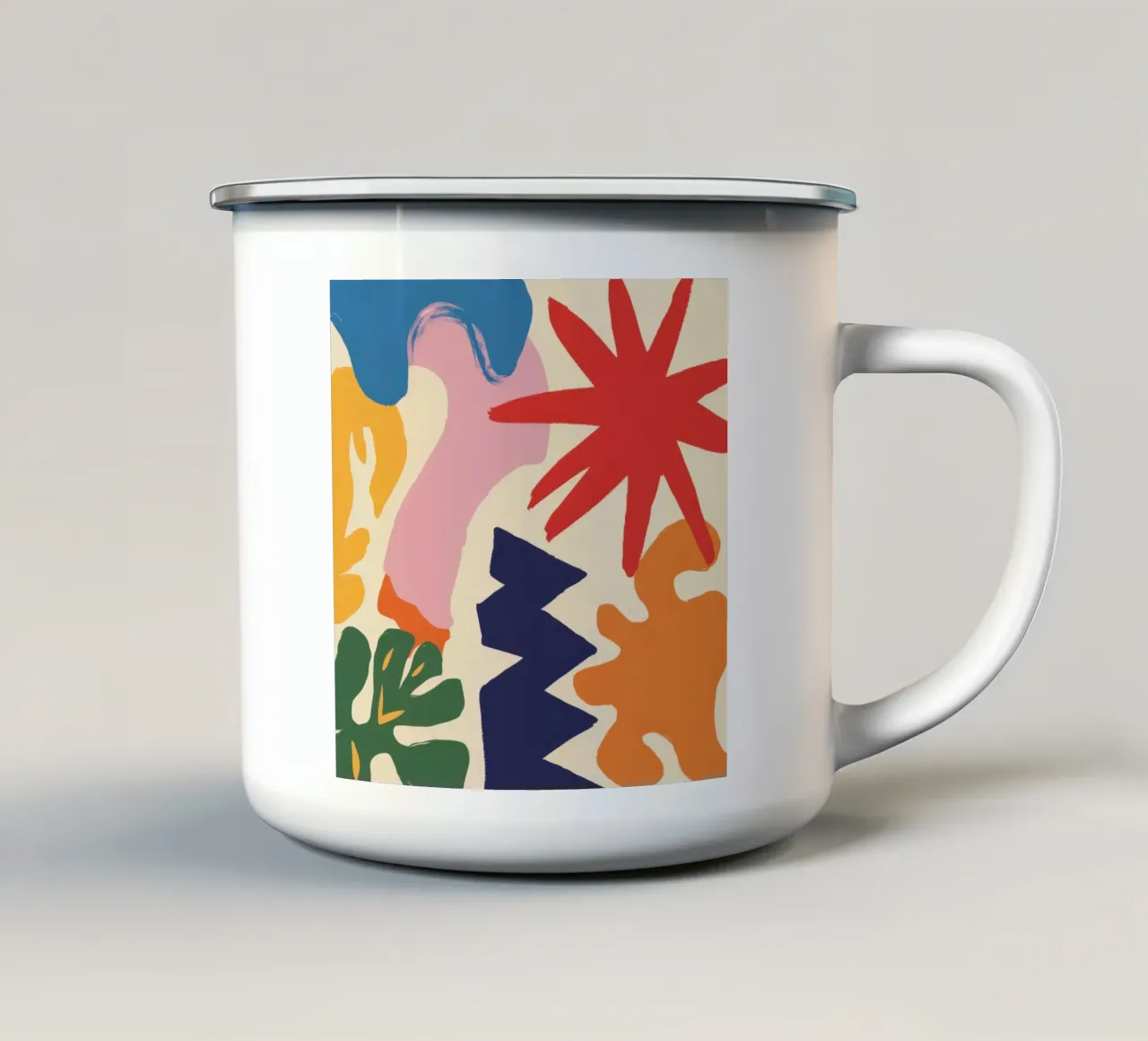 Esplosione di forme giocose tazza in smalto da Sky Velour