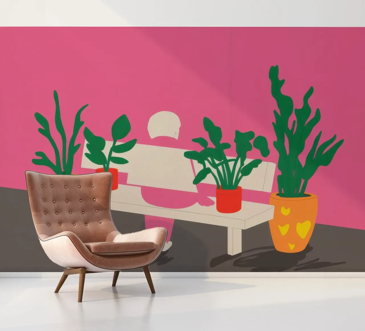 Stadstuin Rust fotobehang van Sky Velour