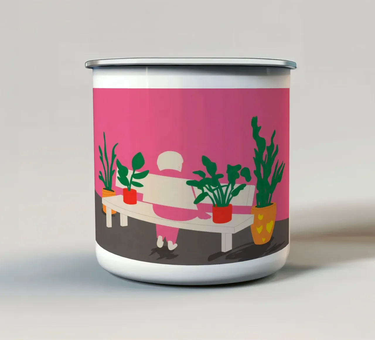 Stadstuin Rust emaille mok van Sky Velour