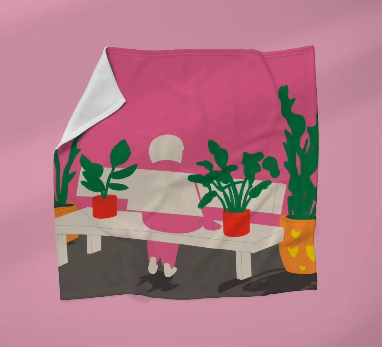 Stadstuin Rust fleecedeken van Sky Velour