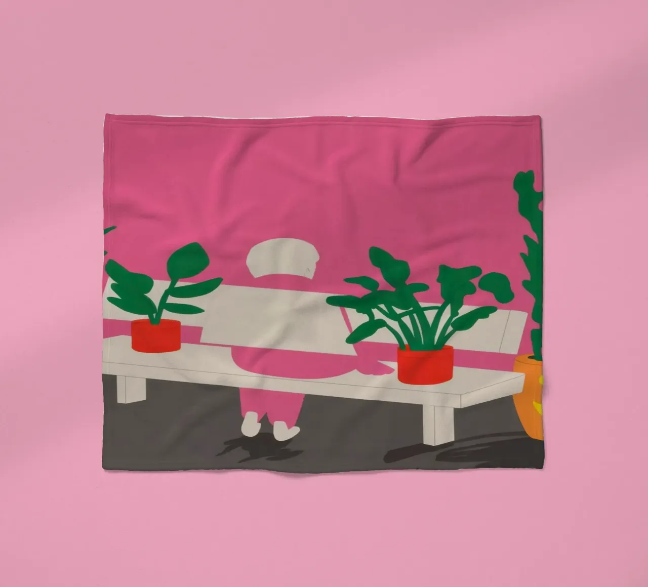 Stadstuin Rust fleecedeken van Sky Velour