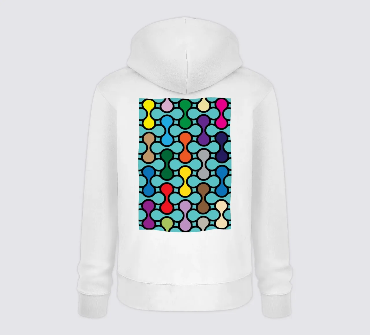 miscela circolare a colori felpa con cappuccio da Ramanda