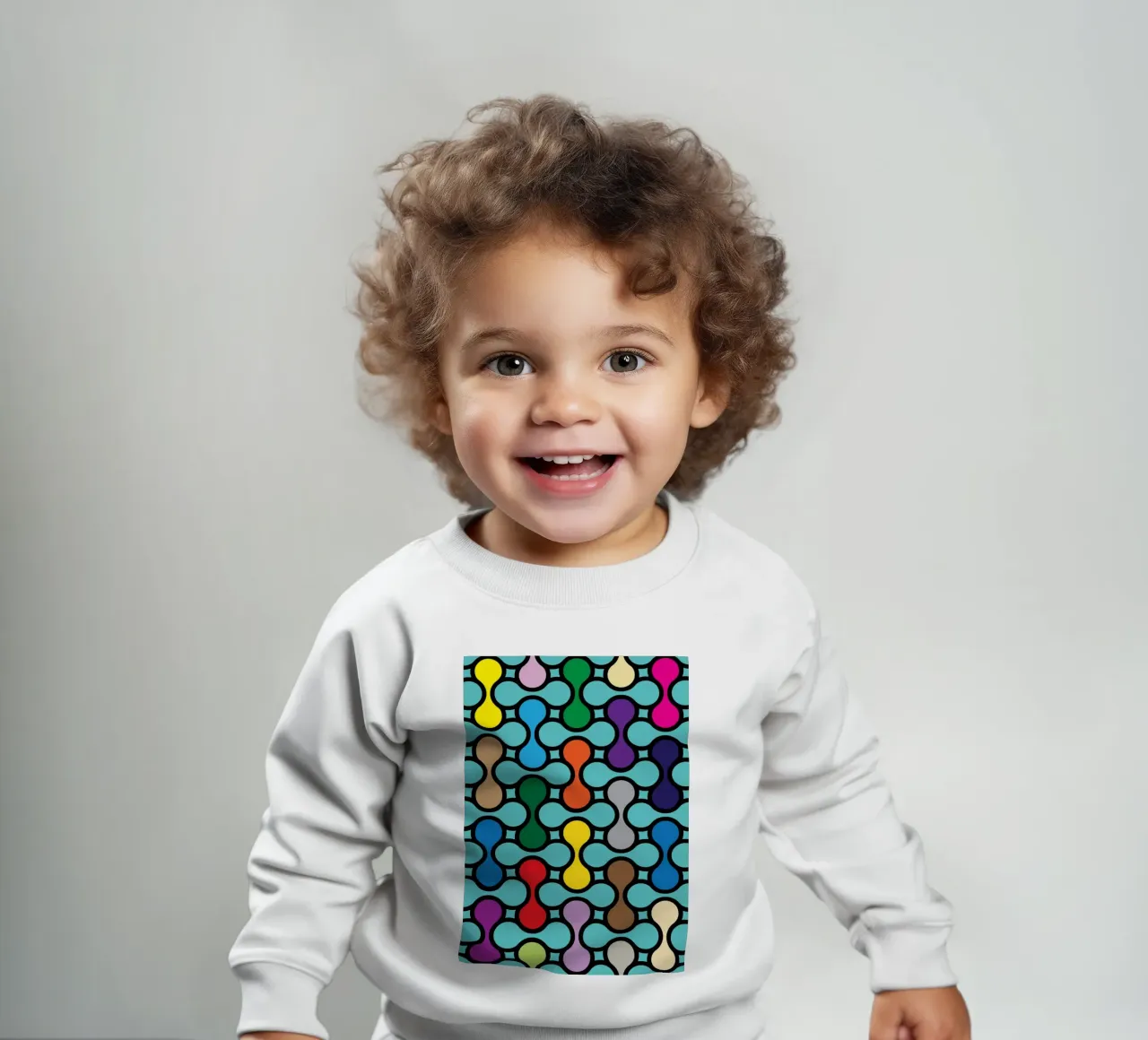 miscela circolare a colori felpa neonato da Ramanda