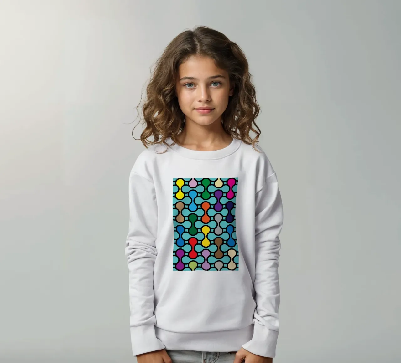 miscela circolare a colori felpa bambino da Ramanda