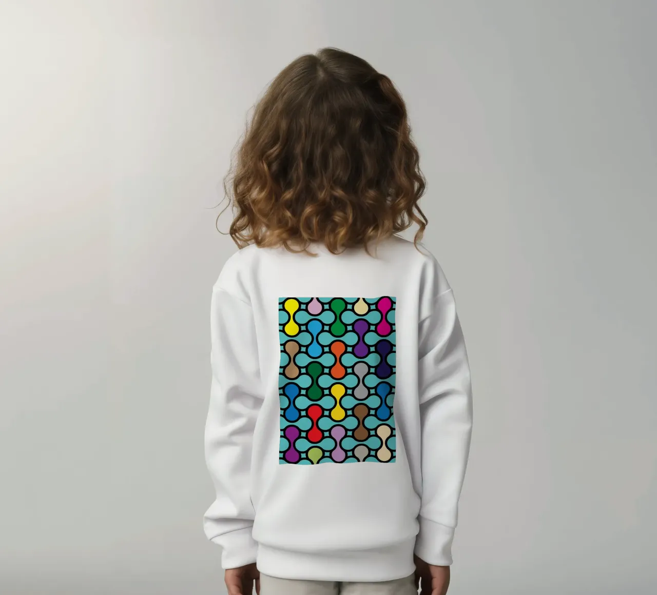 miscela circolare a colori felpa bambino da Ramanda