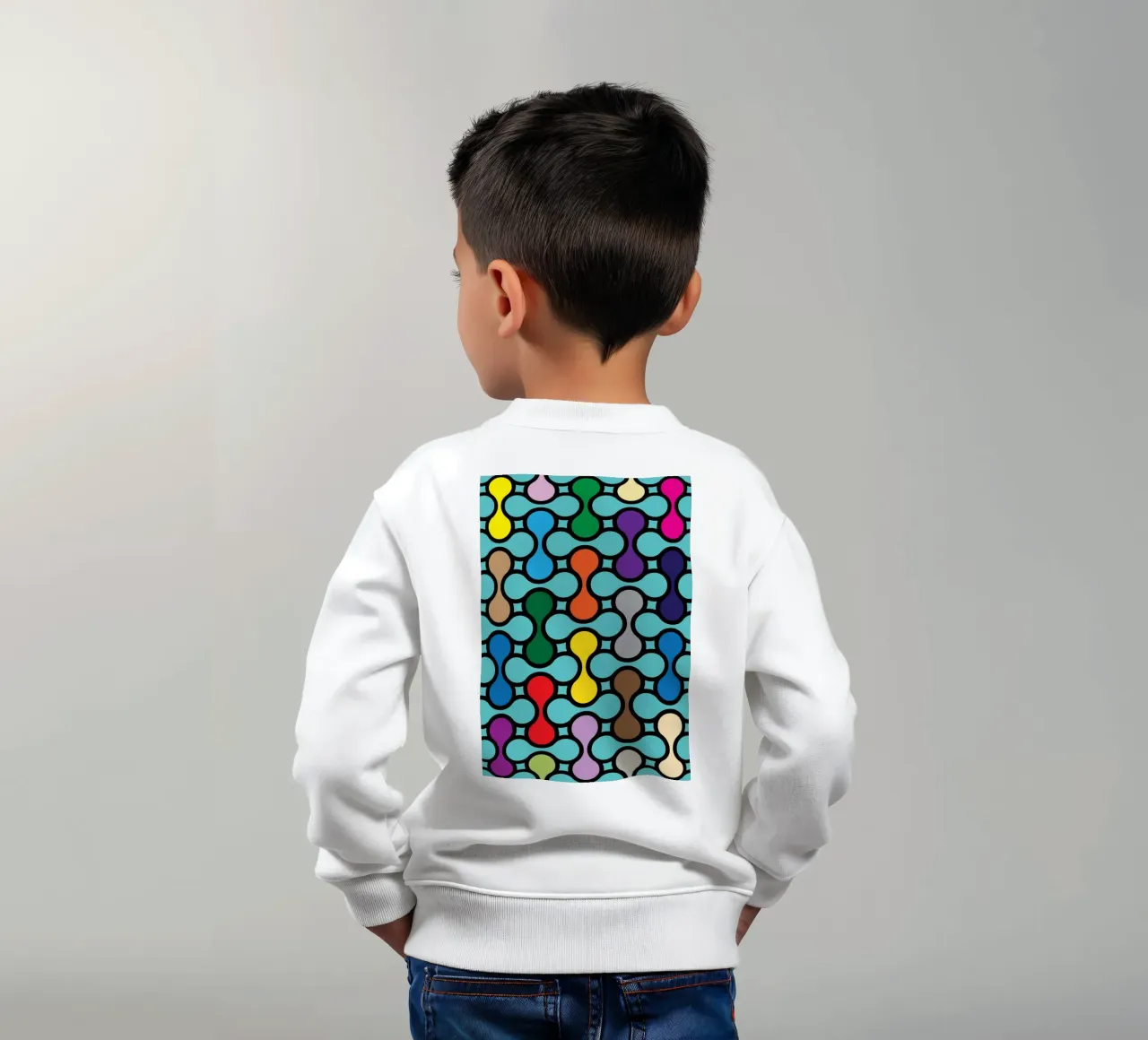 miscela circolare a colori felpa bambino da Ramanda