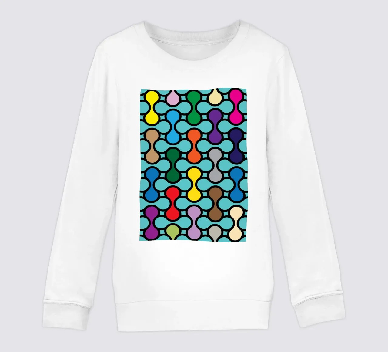 miscela circolare a colori felpa bambino da Ramanda