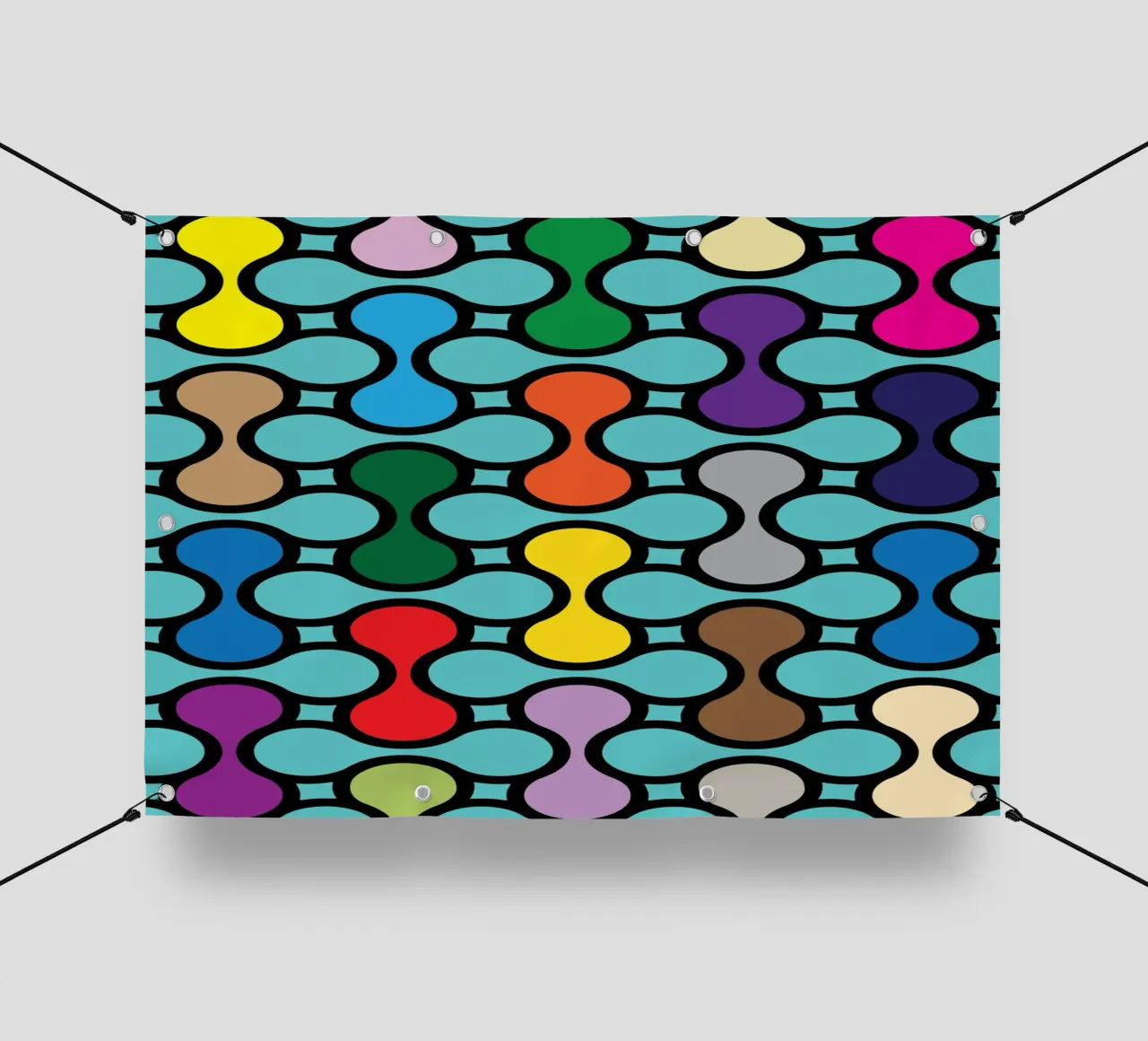 miscela circolare a colori telo in pvc da Ramanda