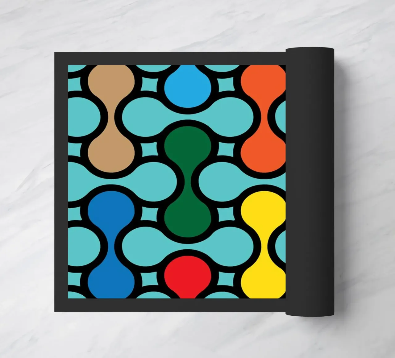 miscela circolare a colori zerbino da Ramanda