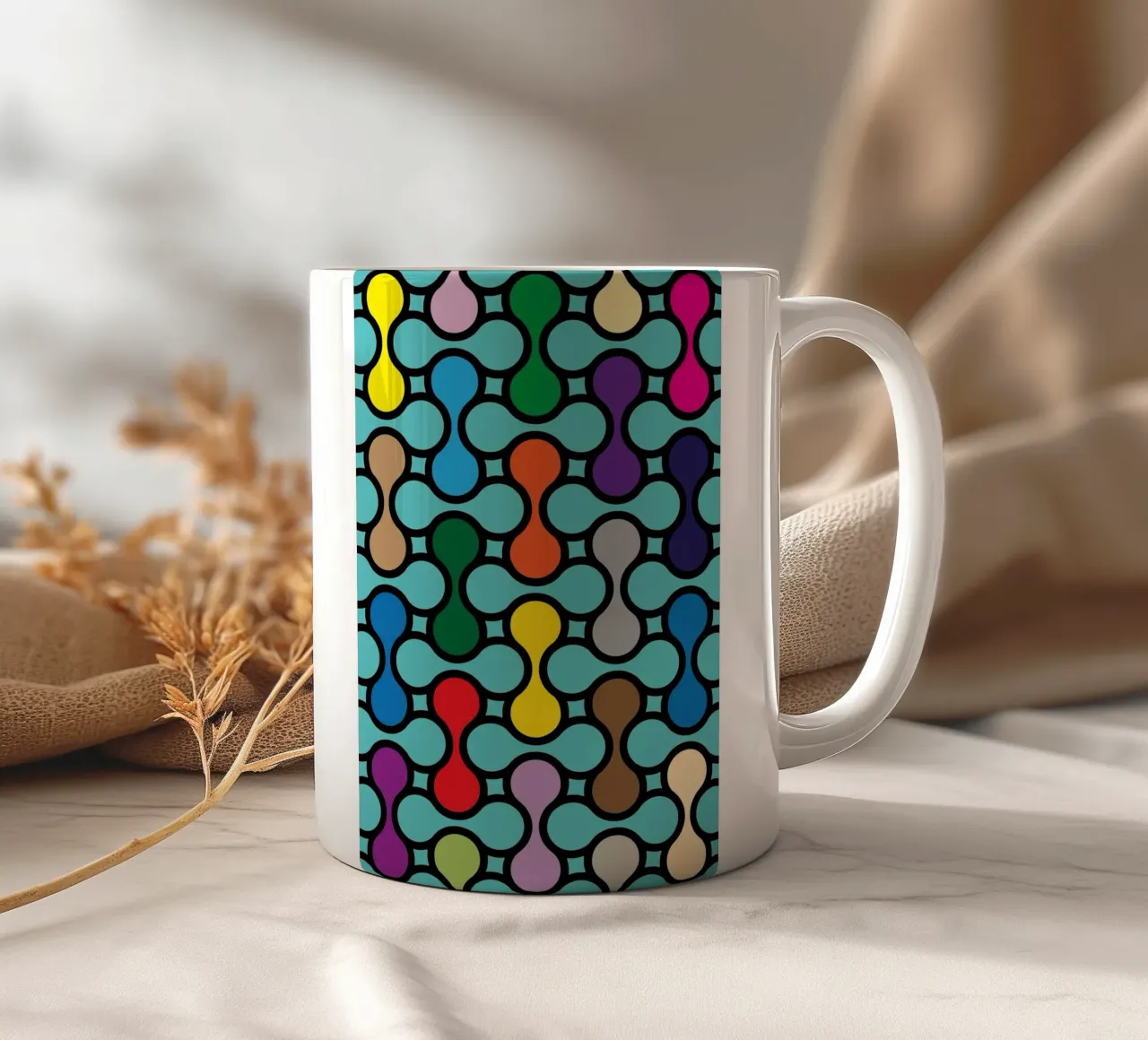 miscela circolare a colori tazza in ceramica da Ramanda