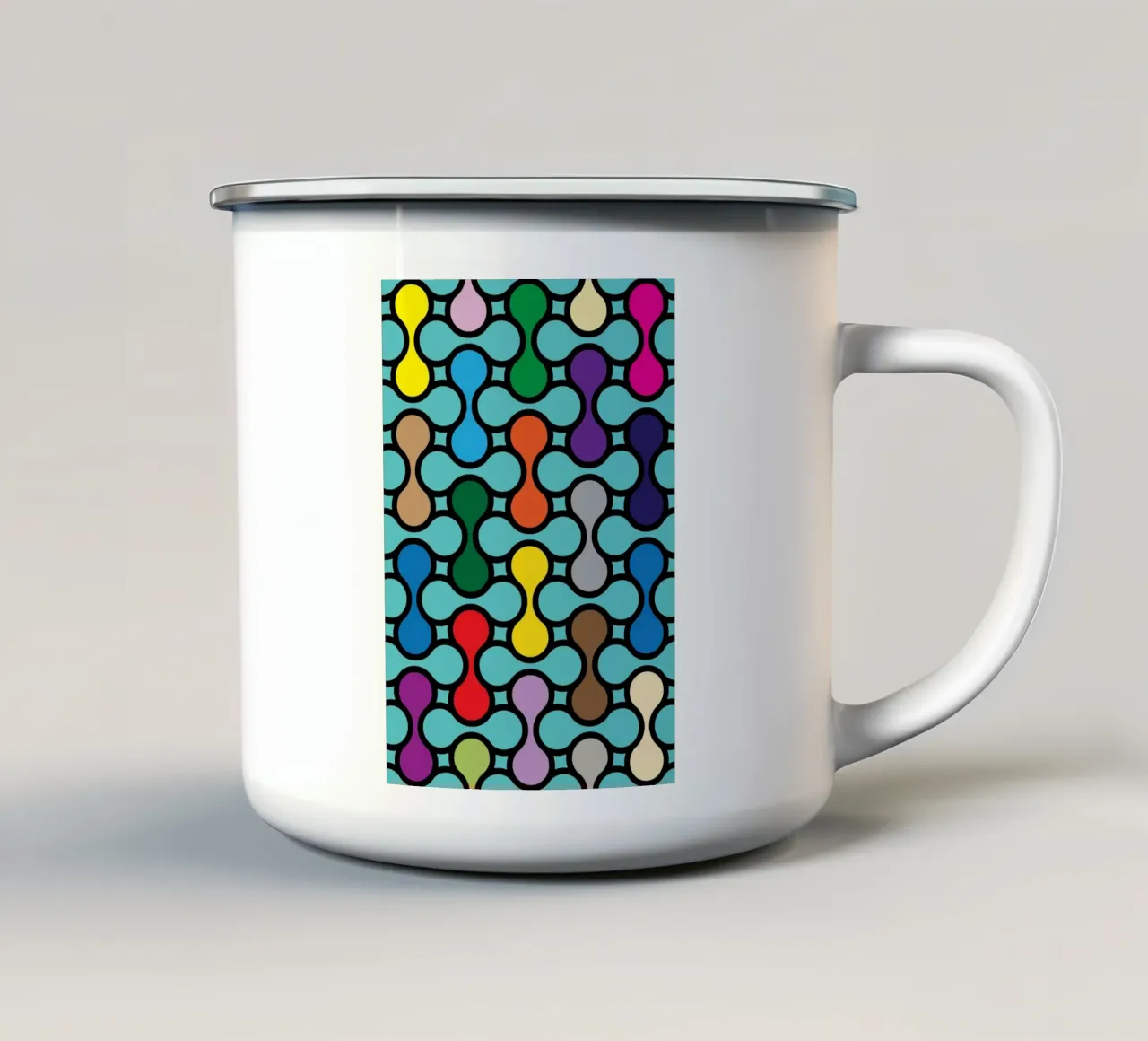 miscela circolare a colori tazza in smalto da Ramanda