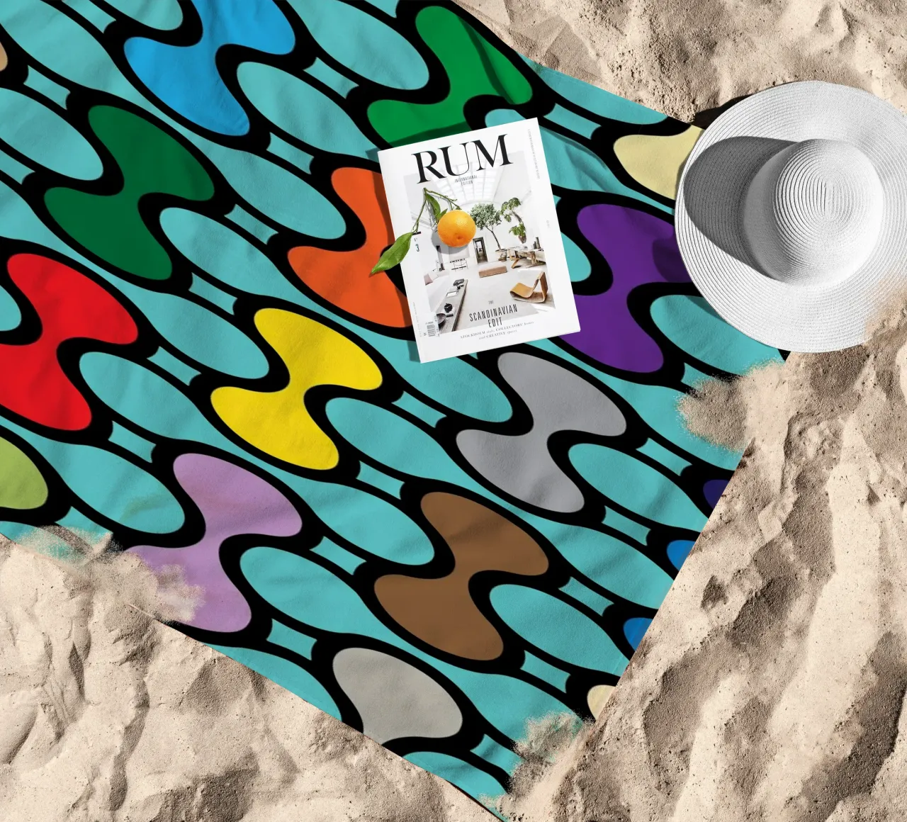 miscela circolare a colori telo mare da Ramanda