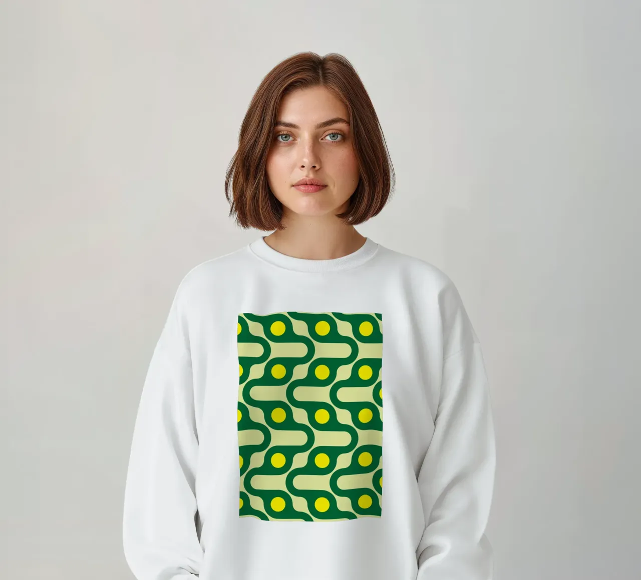 linea circolare giallo verde felpa da Ramanda