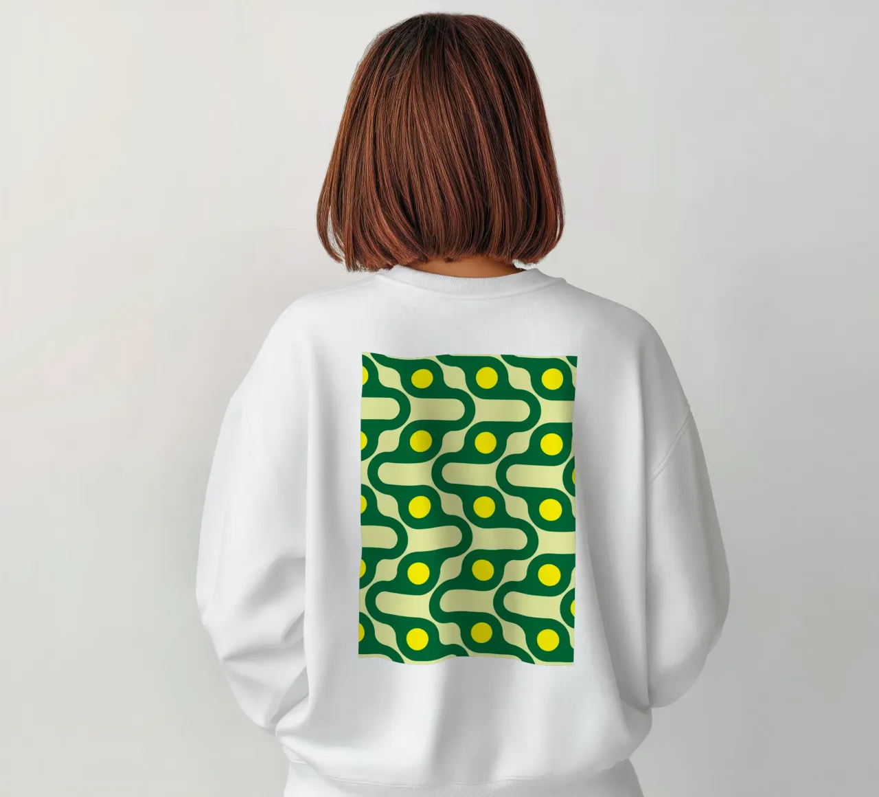 circle line yellow green sweatshirt by Ramanda