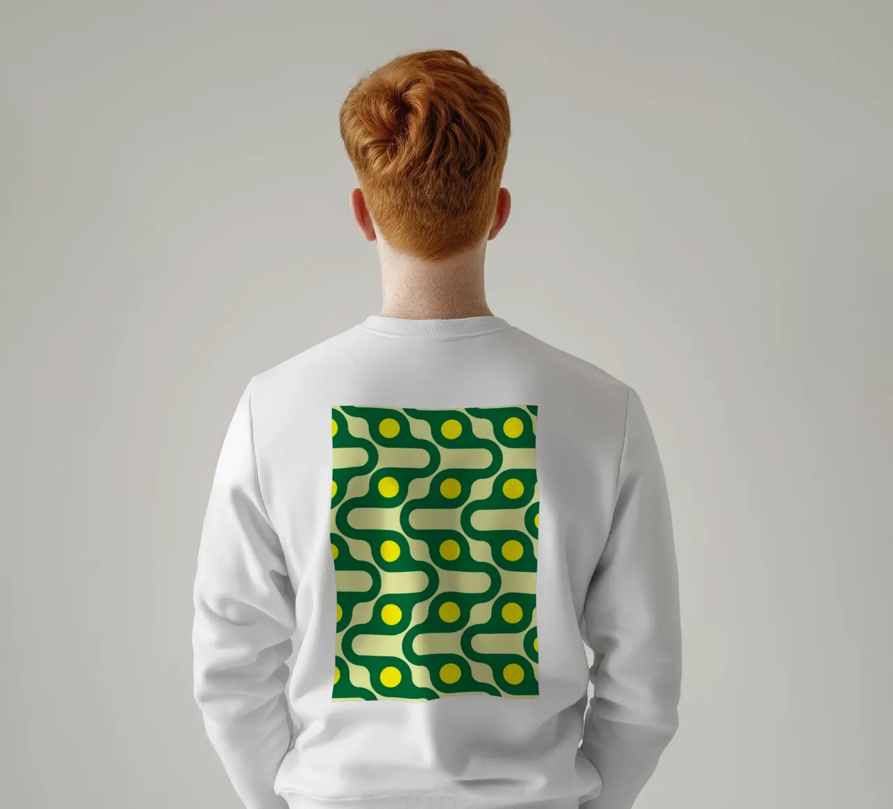 circle line yellow green sweatshirt by Ramanda