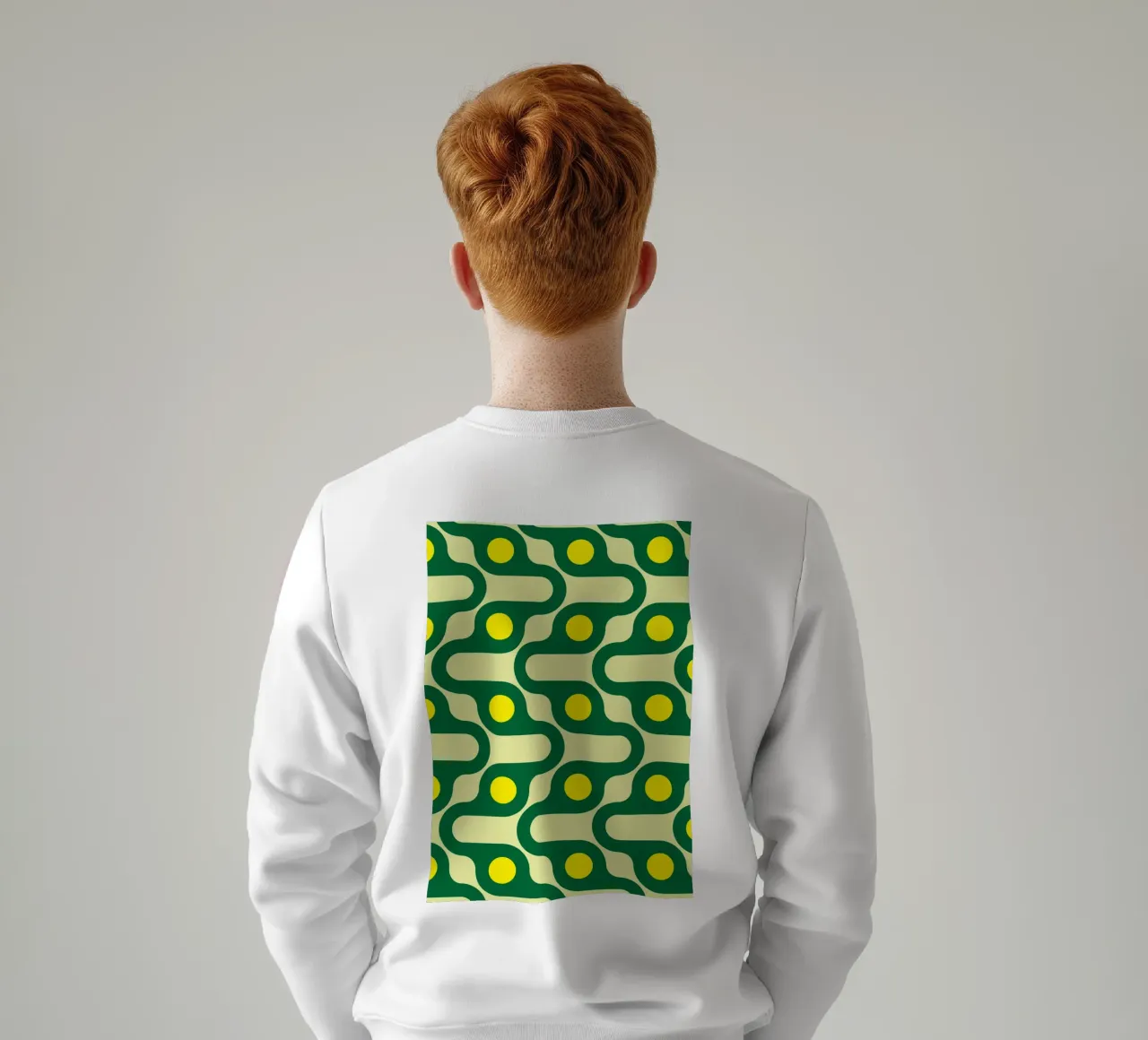 linea circolare giallo verde felpa da Ramanda