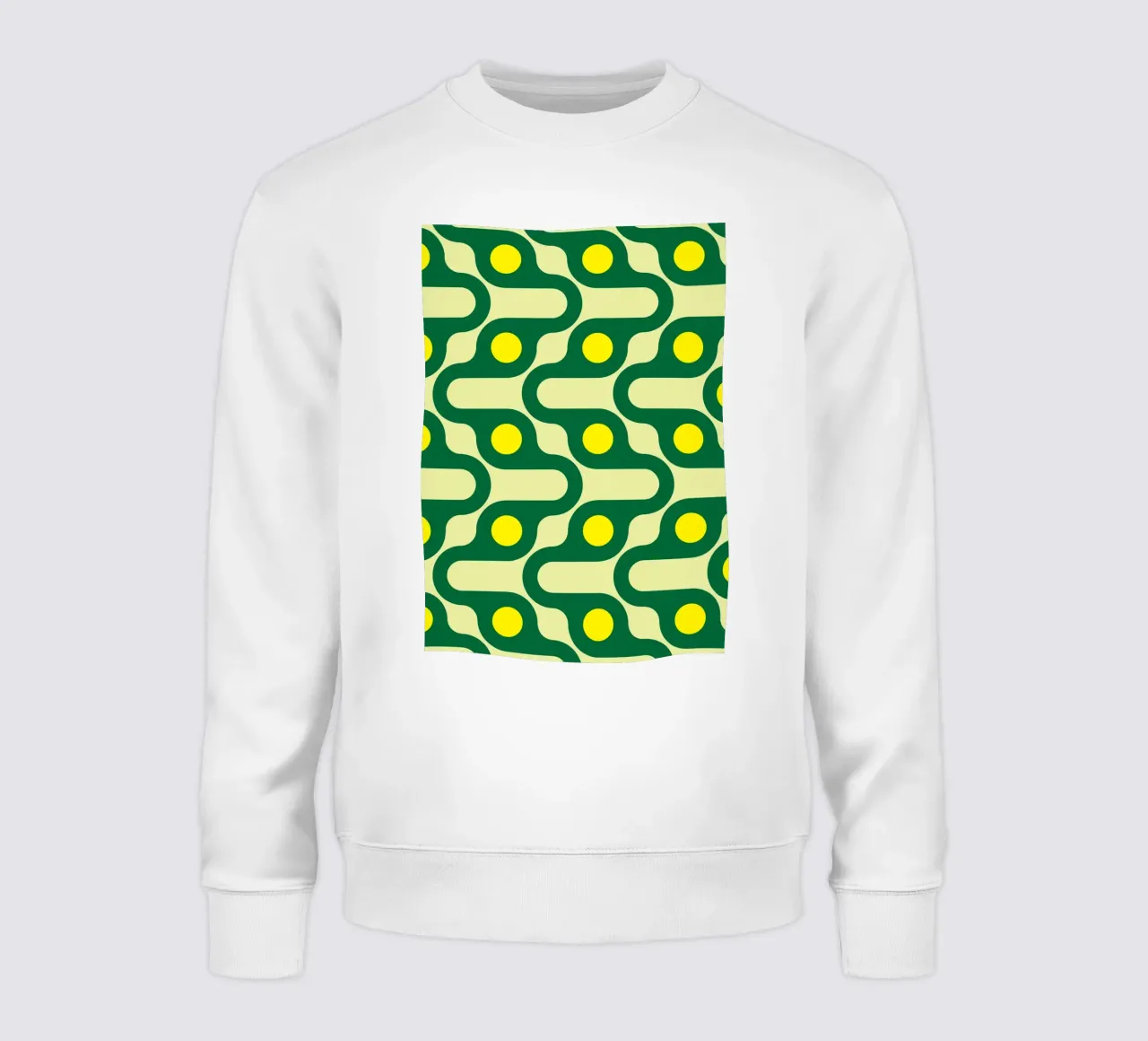 circle line yellow green sweatshirt by Ramanda