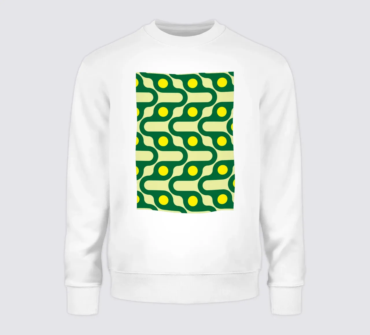 linea circolare giallo verde felpa da Ramanda