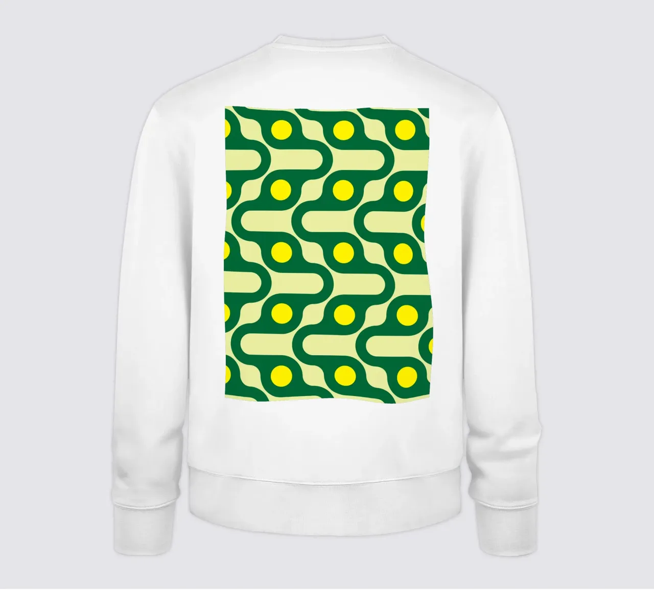 circle line yellow green sweatshirt by Ramanda