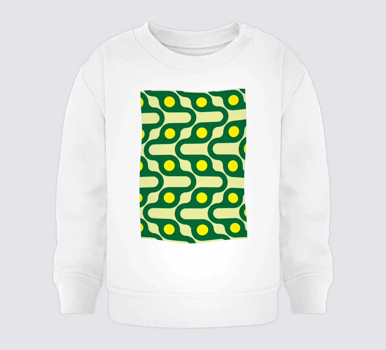 linea circolare giallo verde felpa neonato da Ramanda