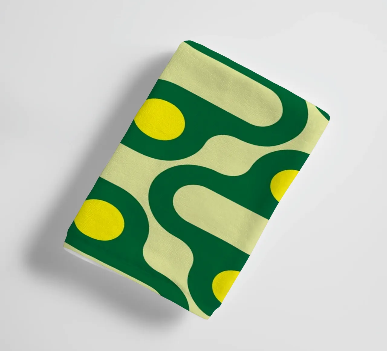cercle ligne jaune vert serviette de bain de Ramanda