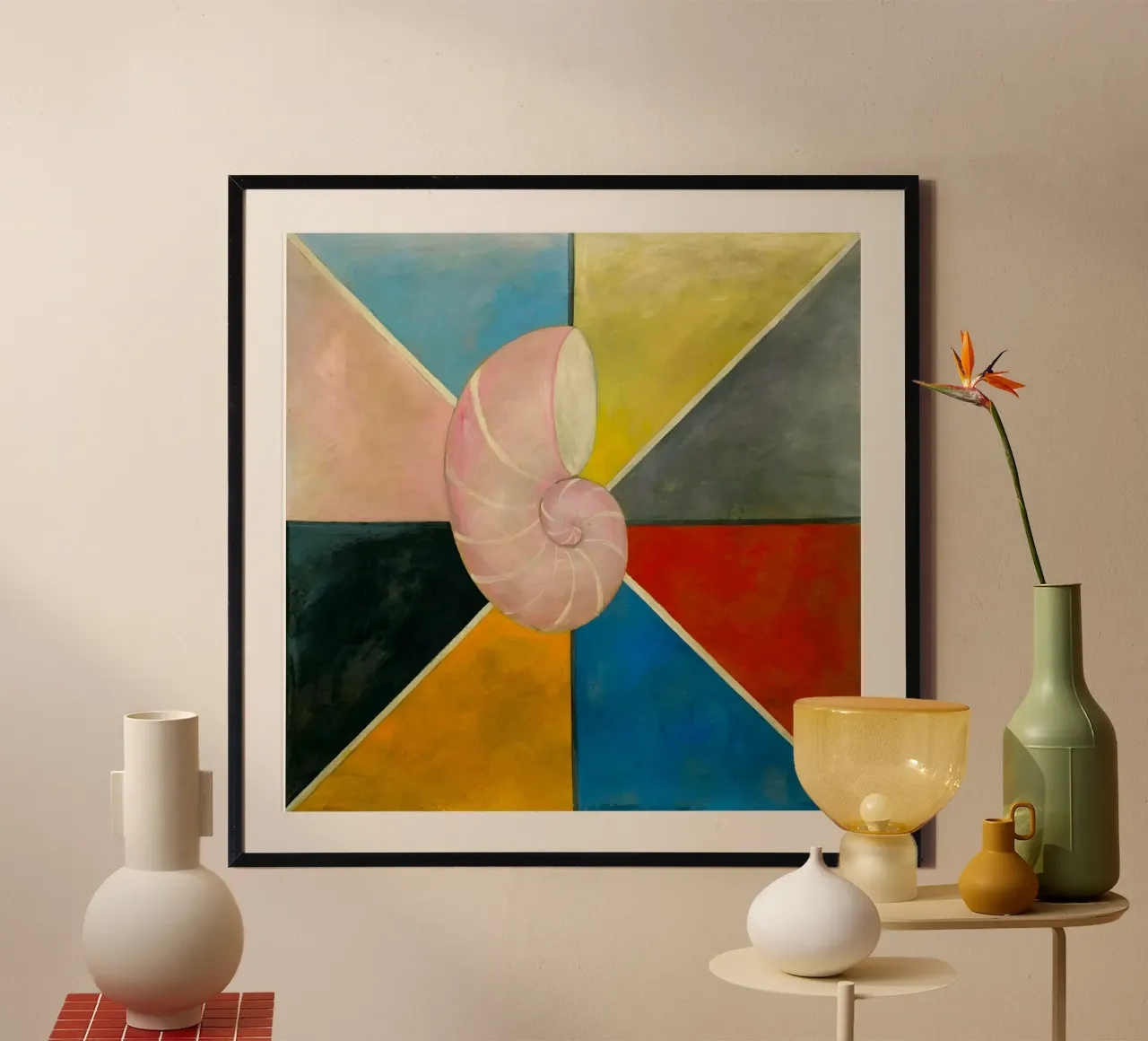 Hilma af Klint - Il Cigno, n. 20, Gruppo IX-SUW poster con telaio in legno da William Store