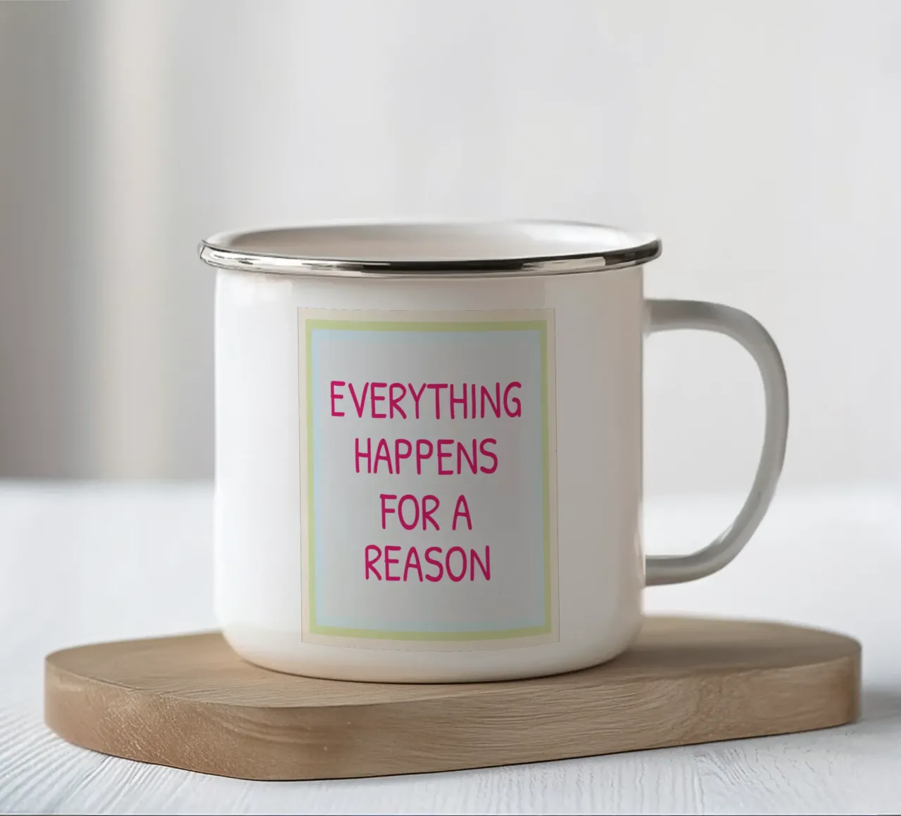 tutto accade per una ragione tazza in smalto da Ramanda