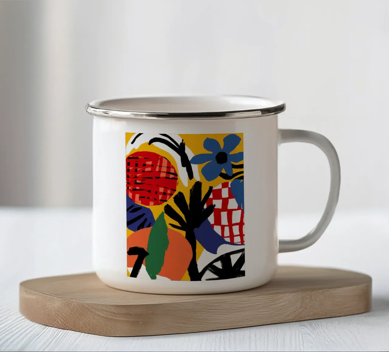 Colore primario floreale tazza in smalto da Solace Light