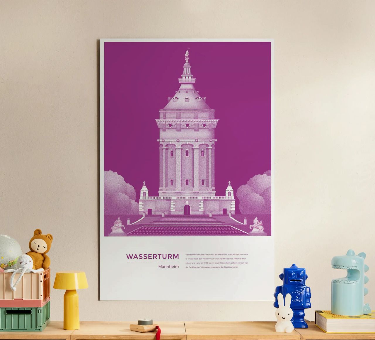 Michael Kunter - Wasserturm Mannheim alluminio dibond da The Artcircle