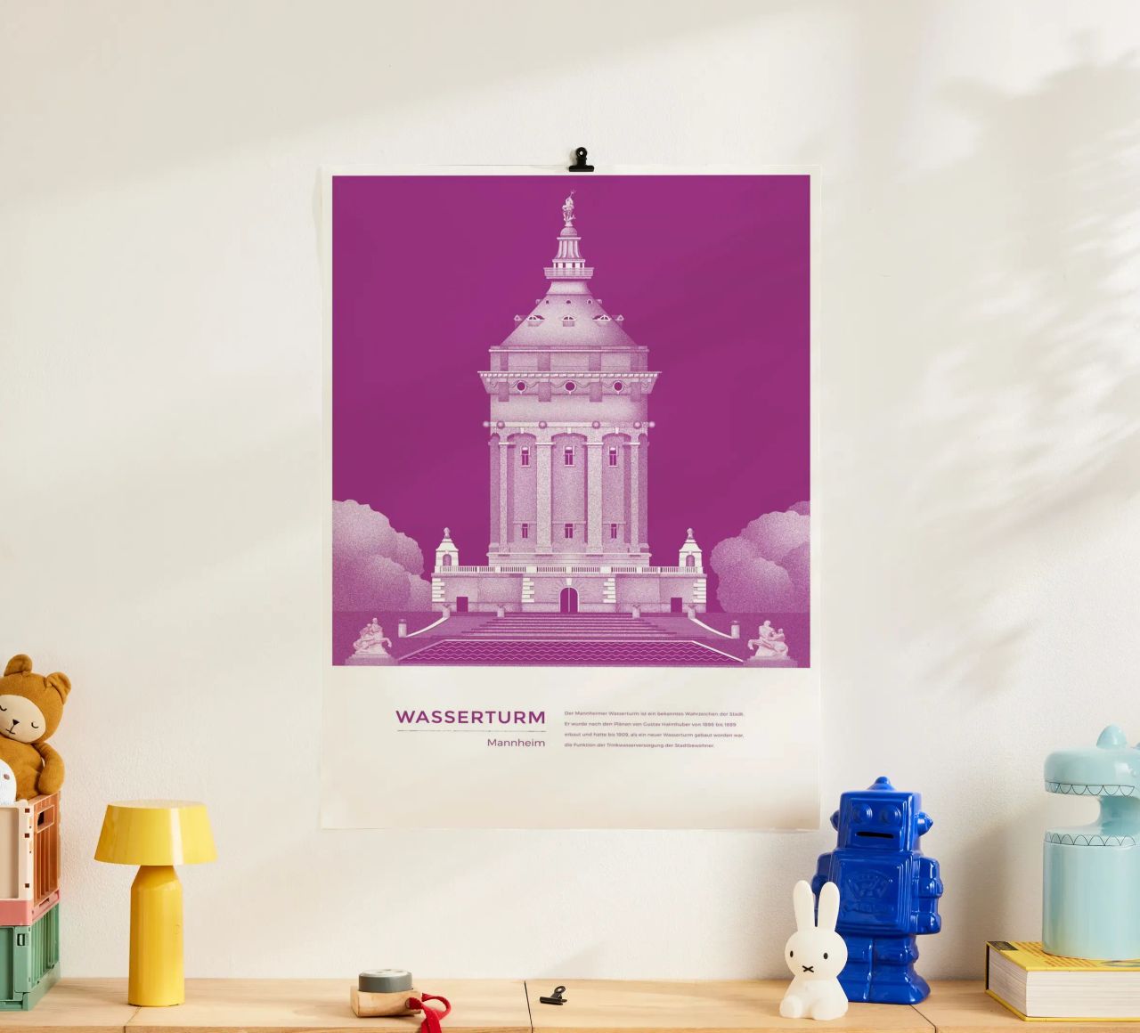 Michael Kunter - Wasserturm Mannheim poster da The Artcircle