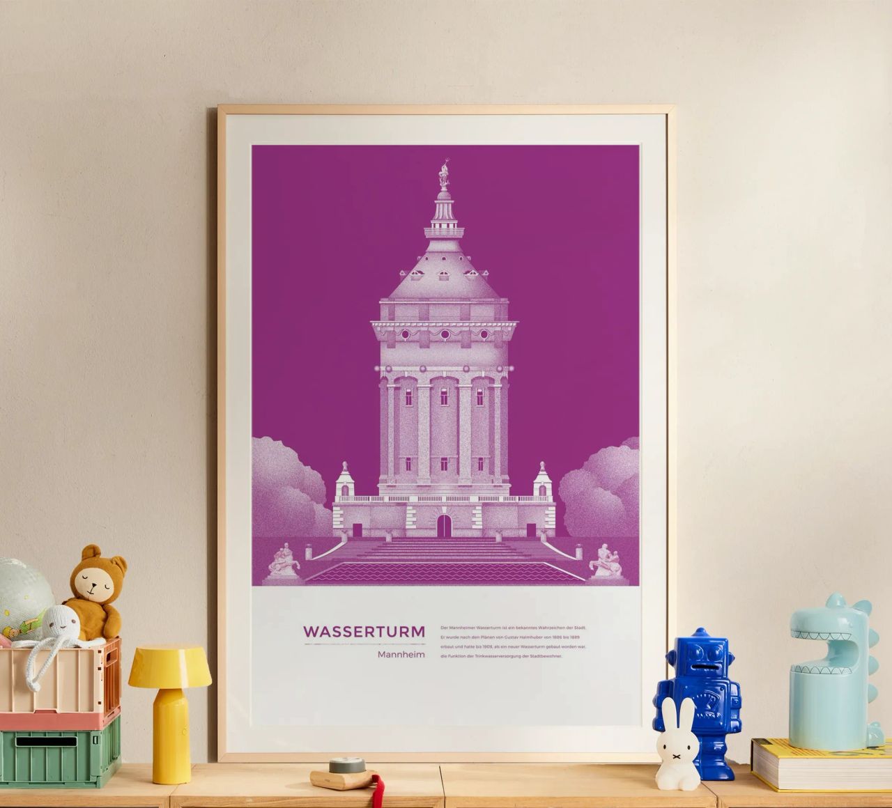 Michael Kunter - Wasserturm Mannheim poster da The Artcircle