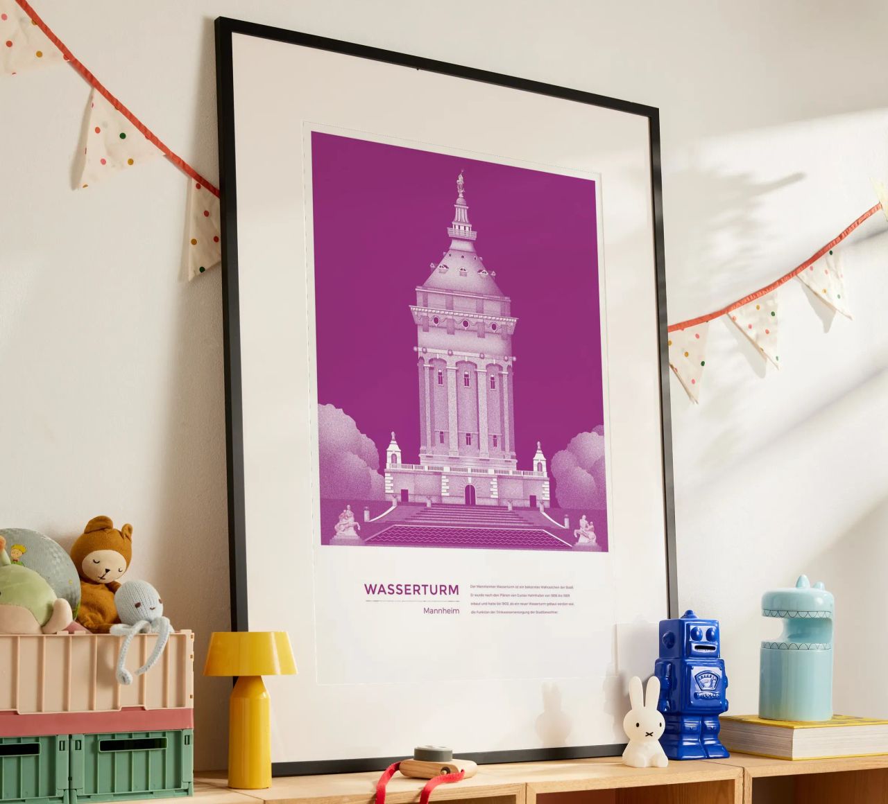 Michael Kunter - Wasserturm Mannheim poster da The Artcircle