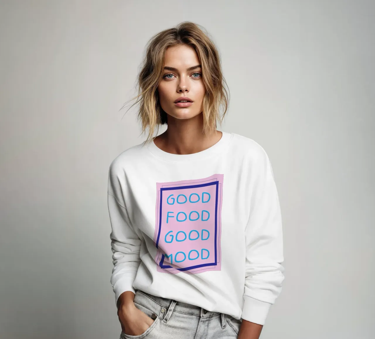 goede foof goede stemming sweatshirt van Ramanda