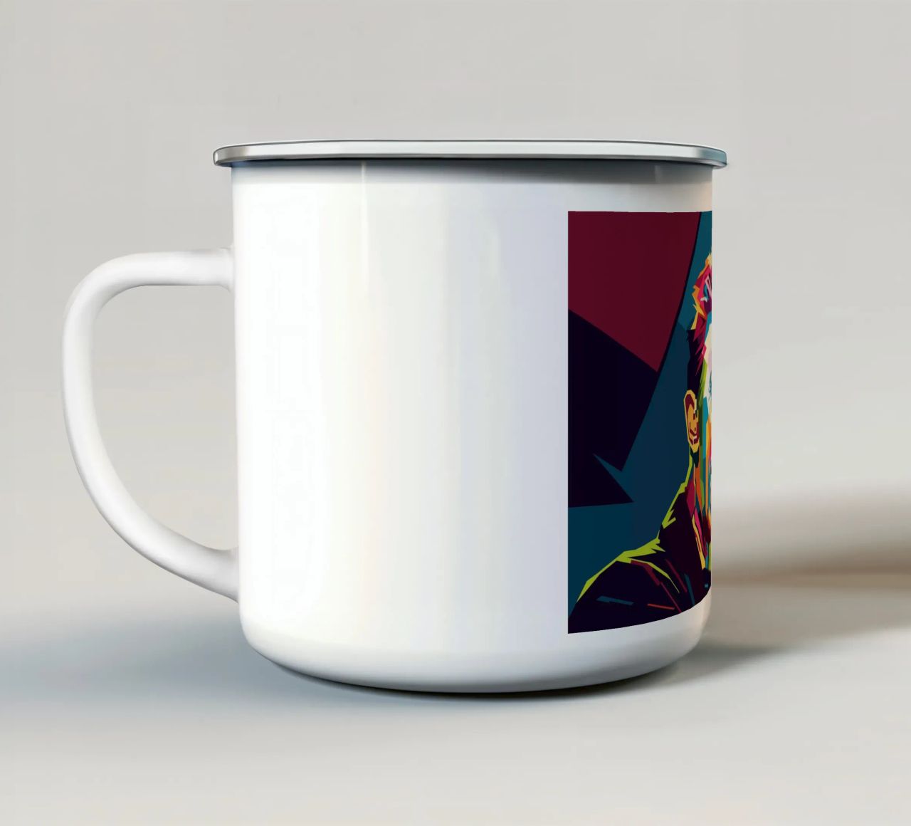 Rod Stewart WPAP Popart tazza in smalto da KP Artwork