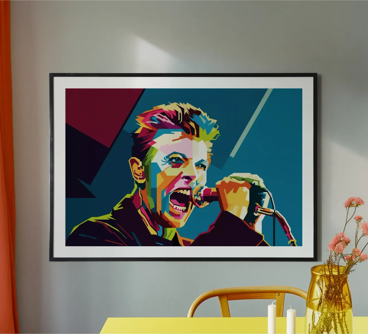 Rod Stewart WPAP Popart carta hahnemühle da KP Artwork
