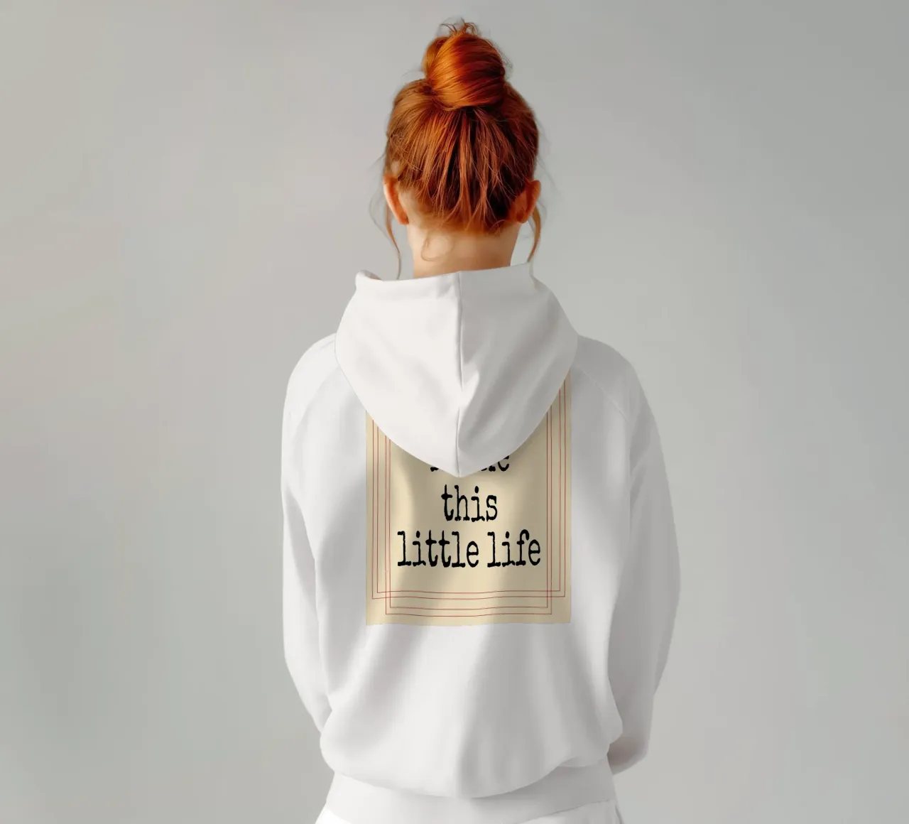 Credo che questa piccola vita mi piaccia felpa con cappuccio da Ramanda