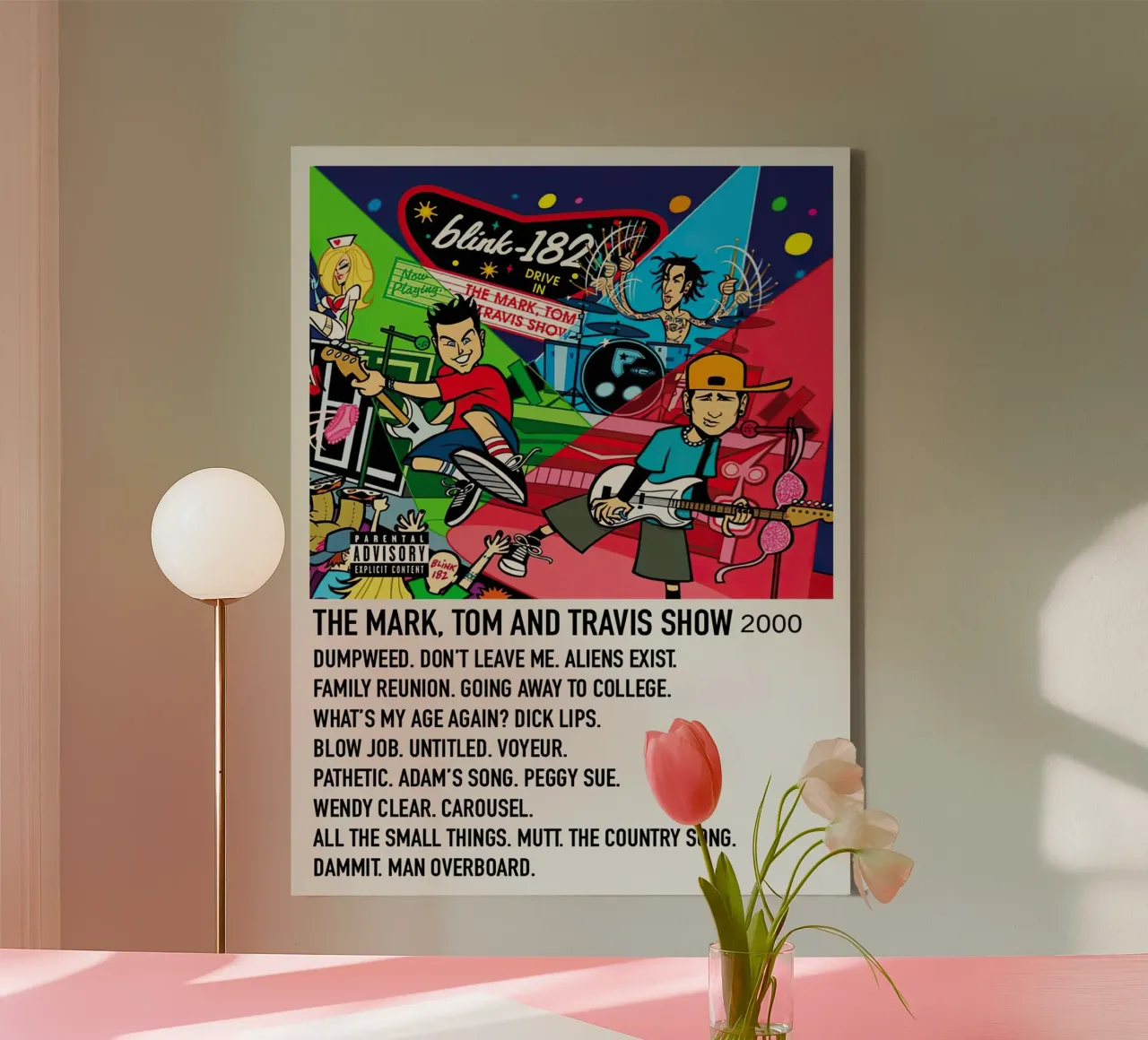 Blink 182 The Mark,Tom And Travis Show tela da Brook Soul King