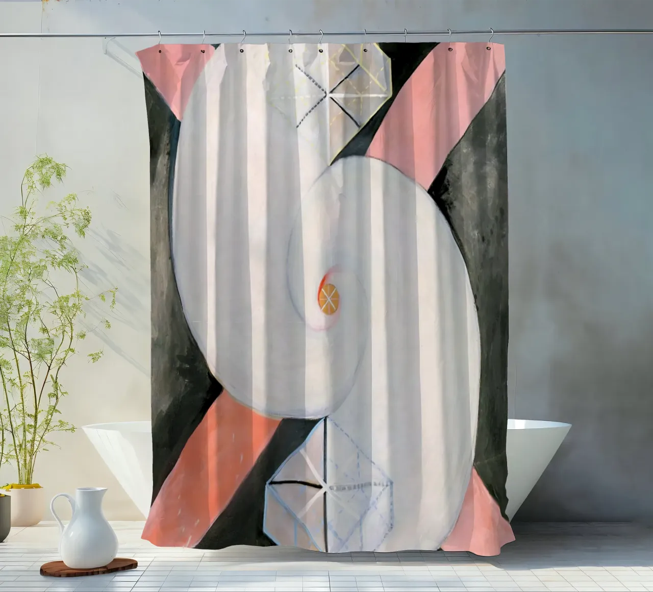Hilma af Klint - Il cigno n. 21 tenda da doccia da William Store