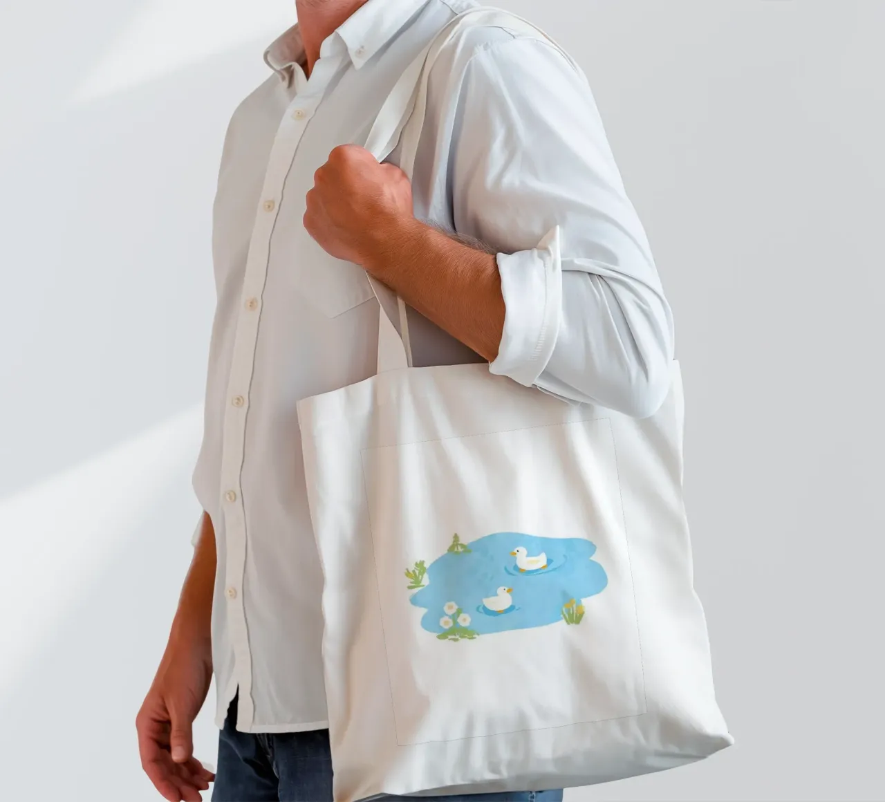 duck in the pool borsa in juta da scoten