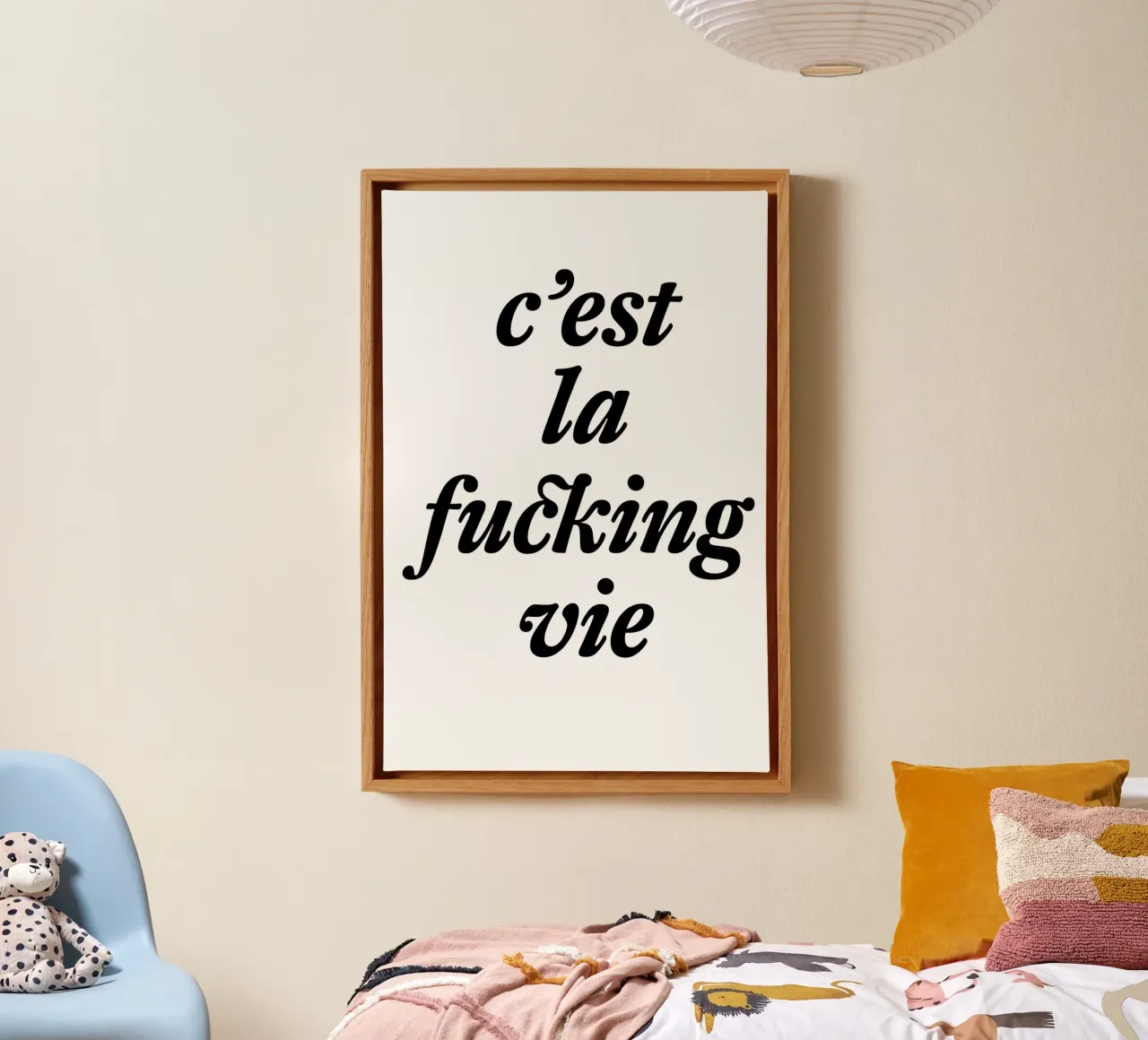 c'est la fucking vie canvas met Baklijst van The True Type