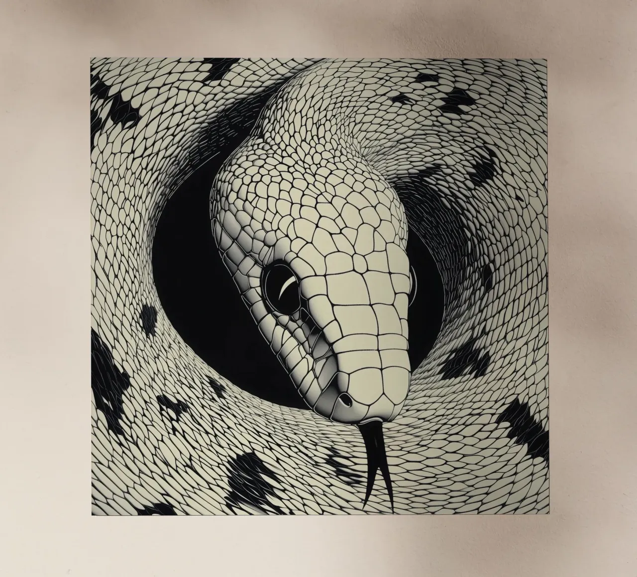 Snake Circle | Ispirato a M.C. Escher pellicola backlit da Autofocus