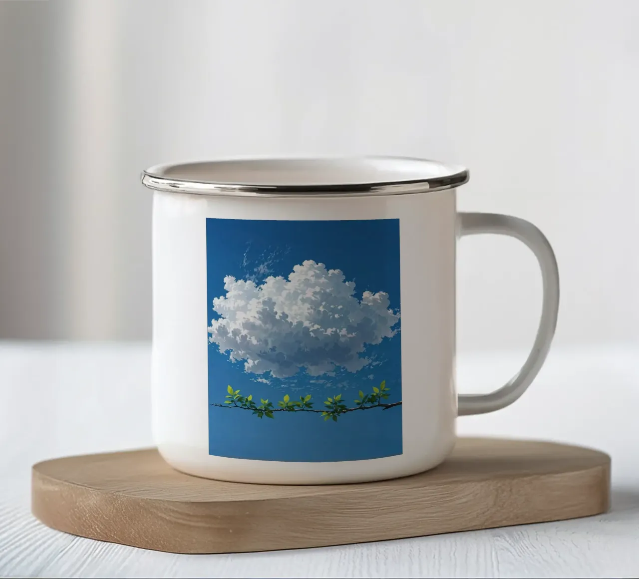 branch cloud tazza in smalto da scoten