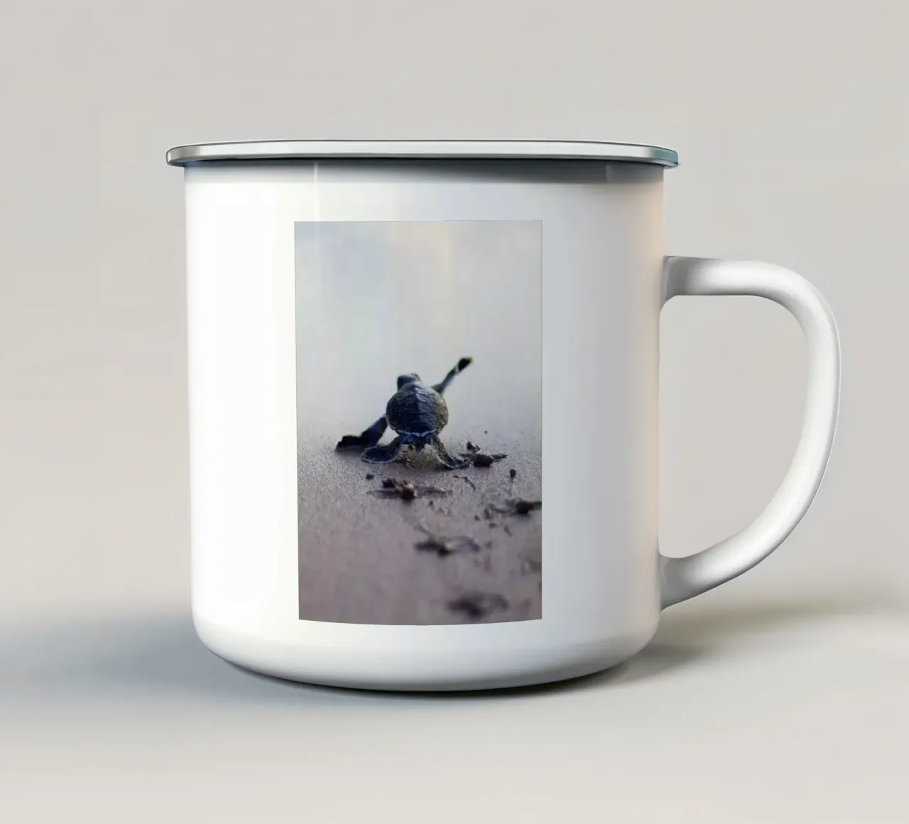 turtle footprint tazza in smalto da scoten