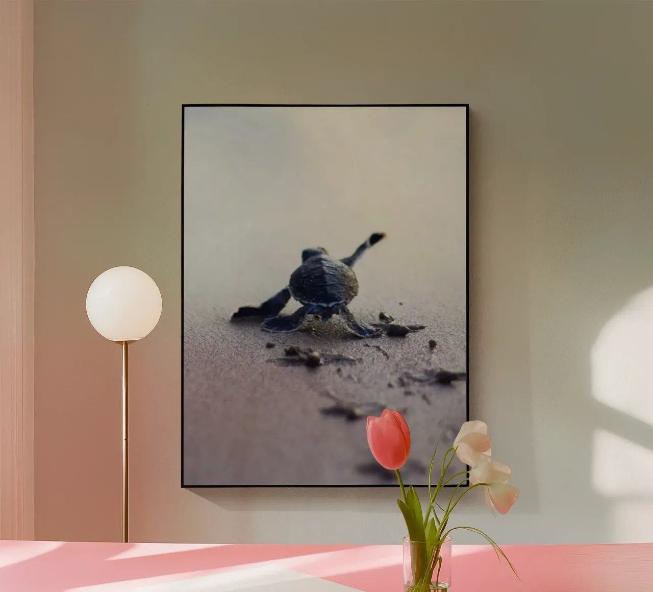 turtle footprint acrylic glass by scoten