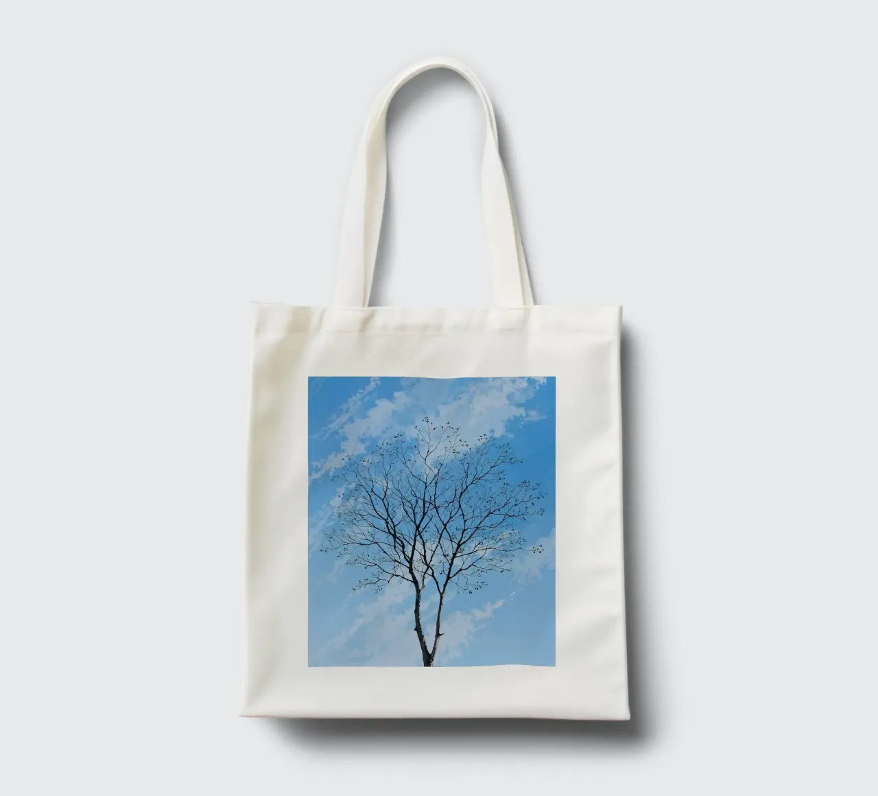 branch tree in cloud borsa in juta da scoten