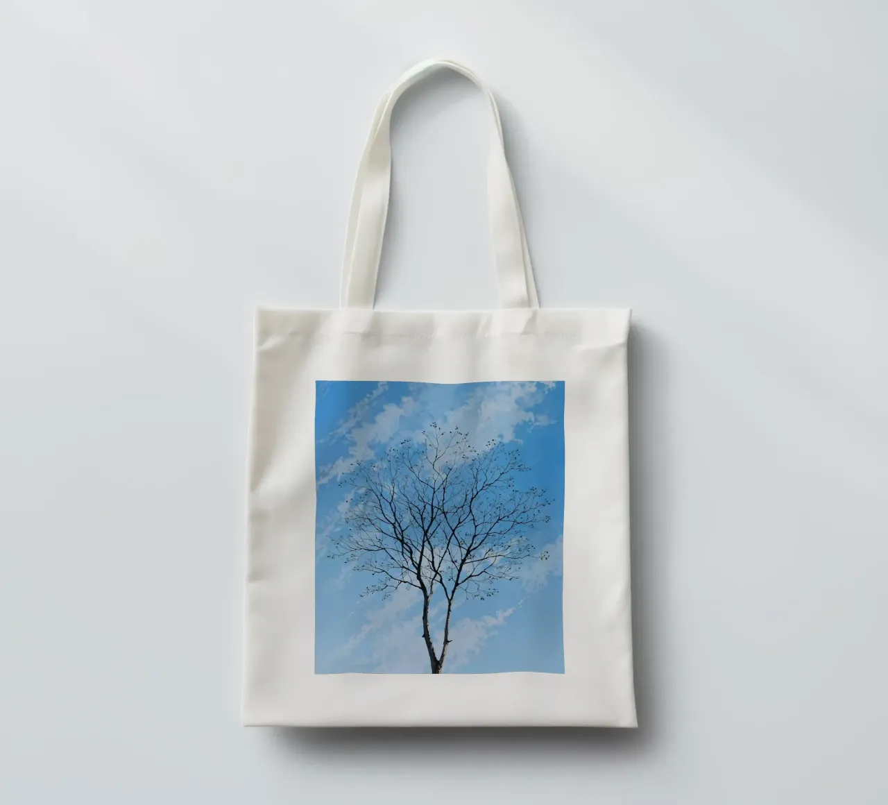 branch tree in cloud borsa in juta da scoten