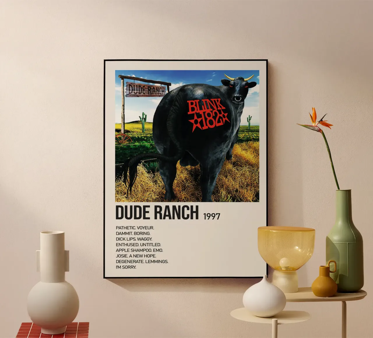 Blink 182 Dude Ranch plexiglass da Brook Soul King