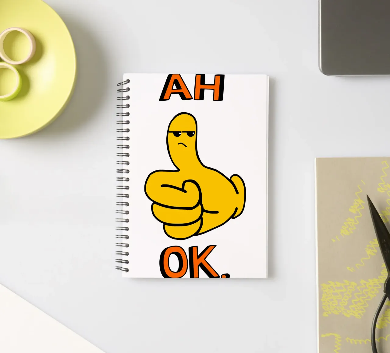 Ah Okay spiral notebook by sillyindustries